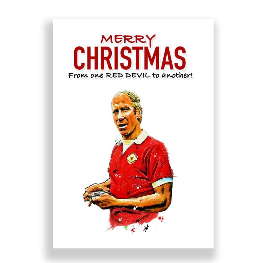 Manchester United Christmas Card | Bobby Charlton