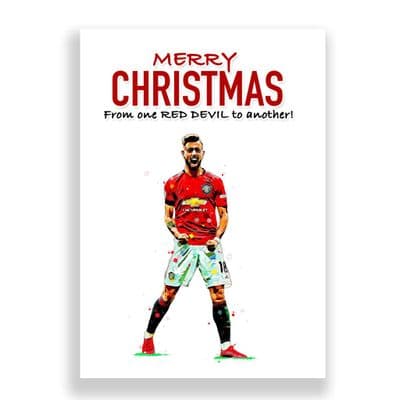 Manchester United Christmas Card | Bruno Fernandes