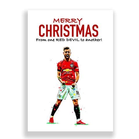 Manchester United Christmas Card | Bruno Fernandes