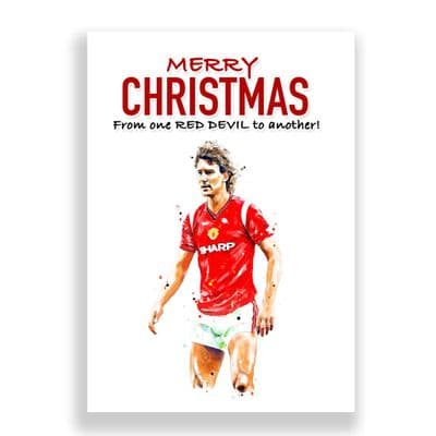 Manchester United Christmas Card | Bryan Robson