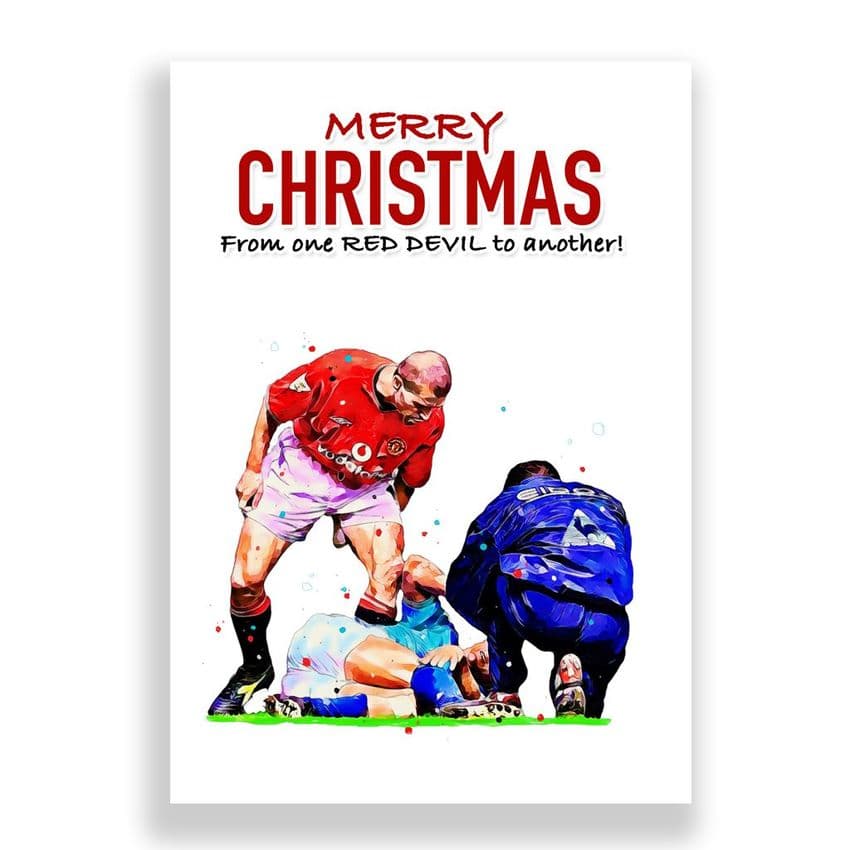 Manchester United Christmas Card | Roy Keane Tackle