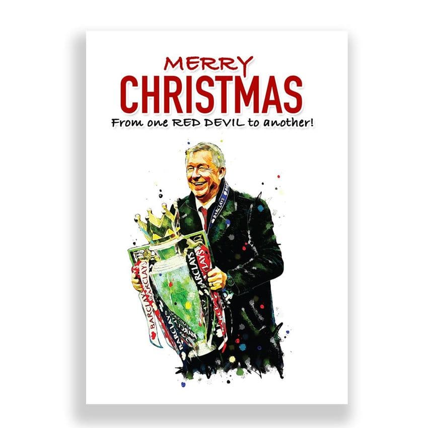Manchester United Christmas Card | Sir Alex Ferguson Premier League