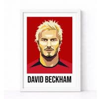 MANCHESTER UNITED | DAVID BECKHAM | MODERN ART PRINT