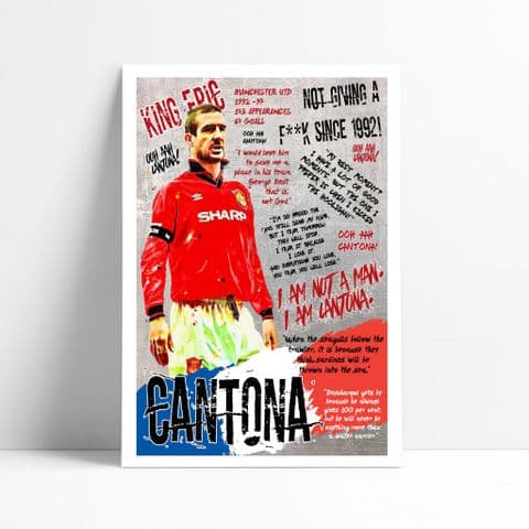 Manchester United | Eric Cantona Graffiti Art Print