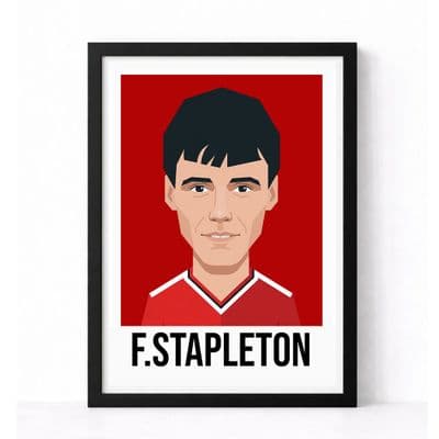 MANCHESTER UNITED | F.STAPLETON  | MODERN ART PRINT