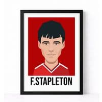 MANCHESTER UNITED | F.STAPLETON  | MODERN ART PRINT