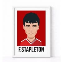 MANCHESTER UNITED | F.STAPLETON  | MODERN ART PRINT