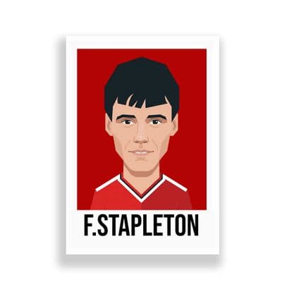 MANCHESTER UNITED | F.STAPLETON  | MODERN ART PRINT