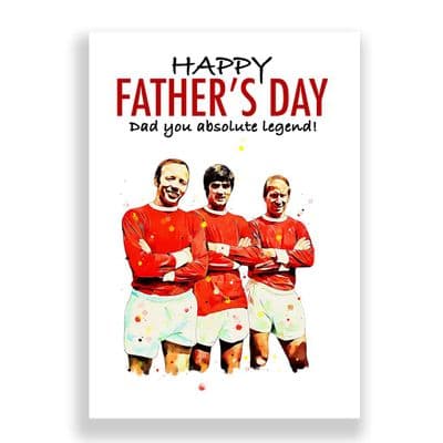 Manchester United Father's Day Card | Stiles | Best | Charlton