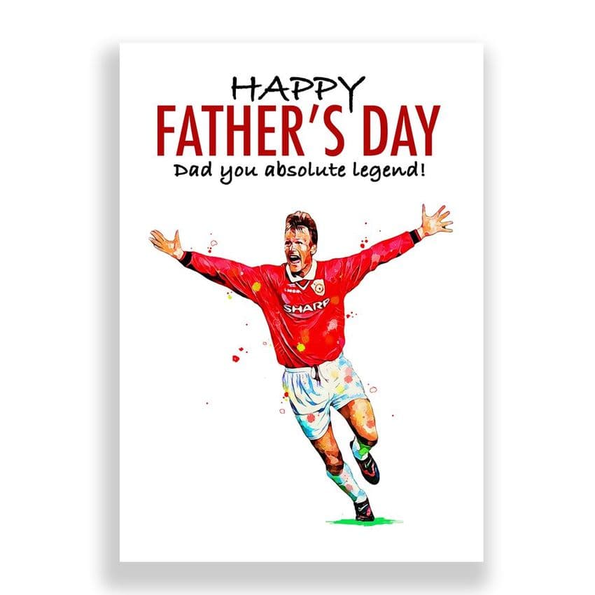 Manchester United Father's Day Card | Teddy Sheringham