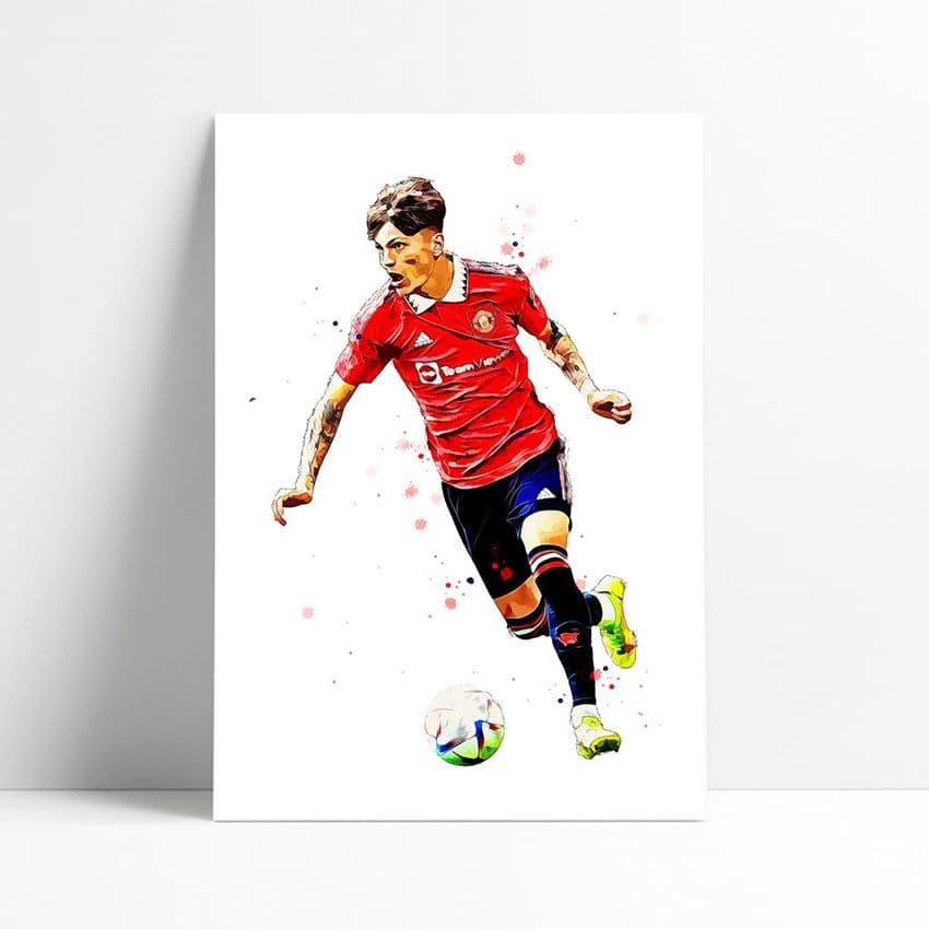 Manchester United | Garnacho Art Print