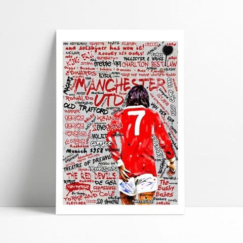 Manchester United | George Best Graffiti Art Print