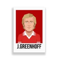 MANCHESTER UNITED | J. GREENHOFF  | MODERN ART PRINT