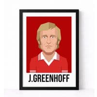 MANCHESTER UNITED | J. GREENHOFF  | MODERN ART PRINT