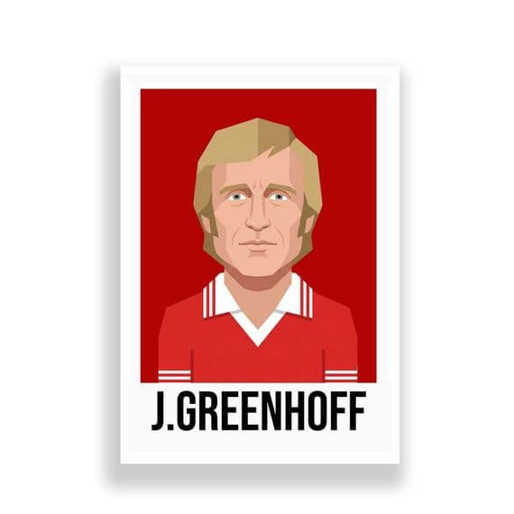 MANCHESTER UNITED | J. GREENHOFF  | MODERN ART PRINT