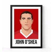 MANCHESTER UNITED | JOHN O'SHEA  | MODERN ART PRINT