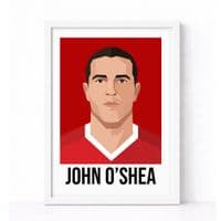 MANCHESTER UNITED | JOHN O'SHEA  | MODERN ART PRINT