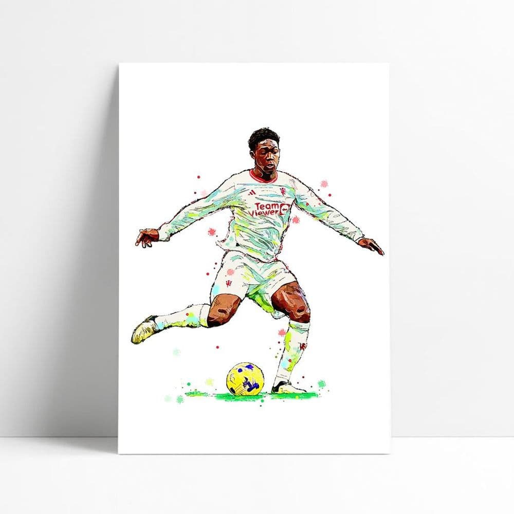 Manchester United Kobbie Mainoo Art Print manchester-united-kobbie-mainoo-art-print
