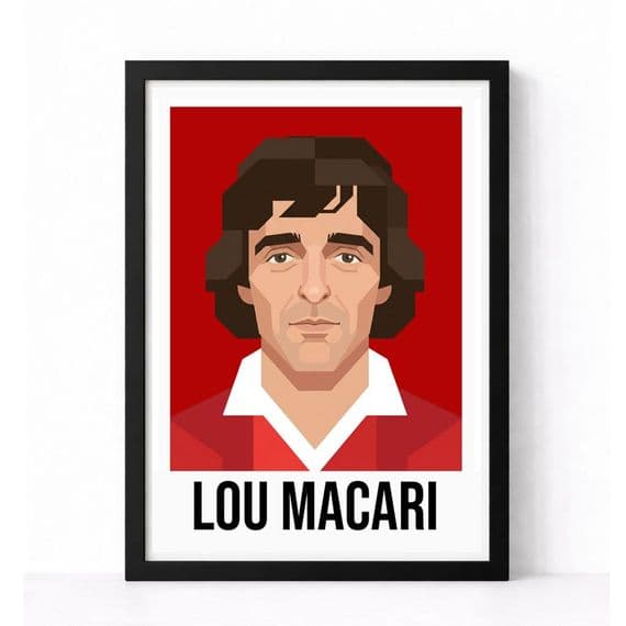MANCHESTER UNITED | LOU MACARI  | MODERN ART PRINT