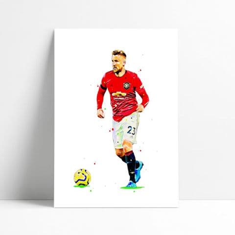 Manchester United | Luke Shaw Art Print