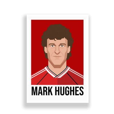 MANCHESTER UNITED | MARK HUGHES  | MODERN ART PRINT