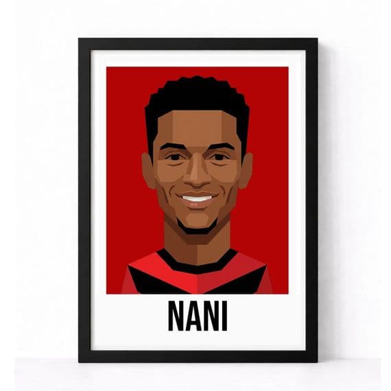 MANCHESTER UNITED | NANI  | MODERN ART PRINT