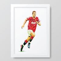 Manchester United | Nemanja Vidić Art Print