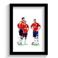 Manchester United | Paul Scholes | Ronaldo | Wayne Rooney Art Print