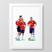 Manchester United | Paul Scholes | Ronaldo | Wayne Rooney Art Print