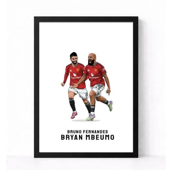 Manchester United Print | Fernandes & Mbuemo