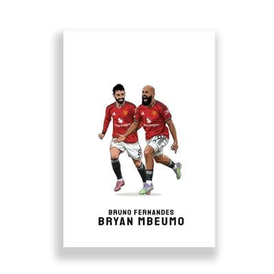 Manchester United Print | Fernandes & Mbuemo