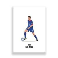 Manchester United Print | Roy Keane | Blue Strip