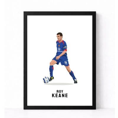 Manchester United Print | Roy Keane | Blue Strip