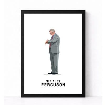 Manchester United Print | Sir Alex Ferguson | Times Up