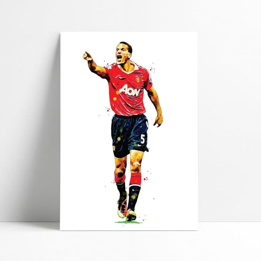 Manchester United | Rio Ferdinand Art Print