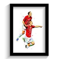 Manchester United | Rio Ferdinand | Nemanja Vidić Art Print