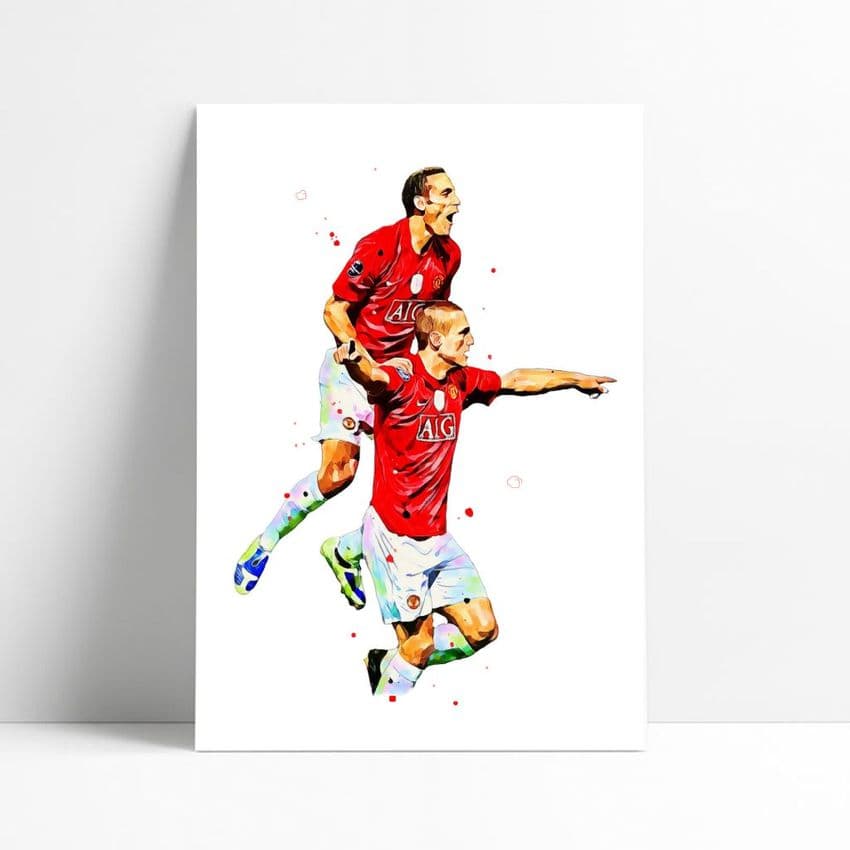 Manchester United | Rio Ferdinand | Nemanja Vidić Art Print