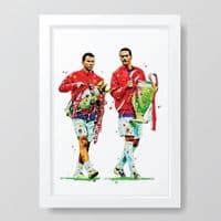 Manchester United | Ryan Giggs | Rio Ferdinand Art Print