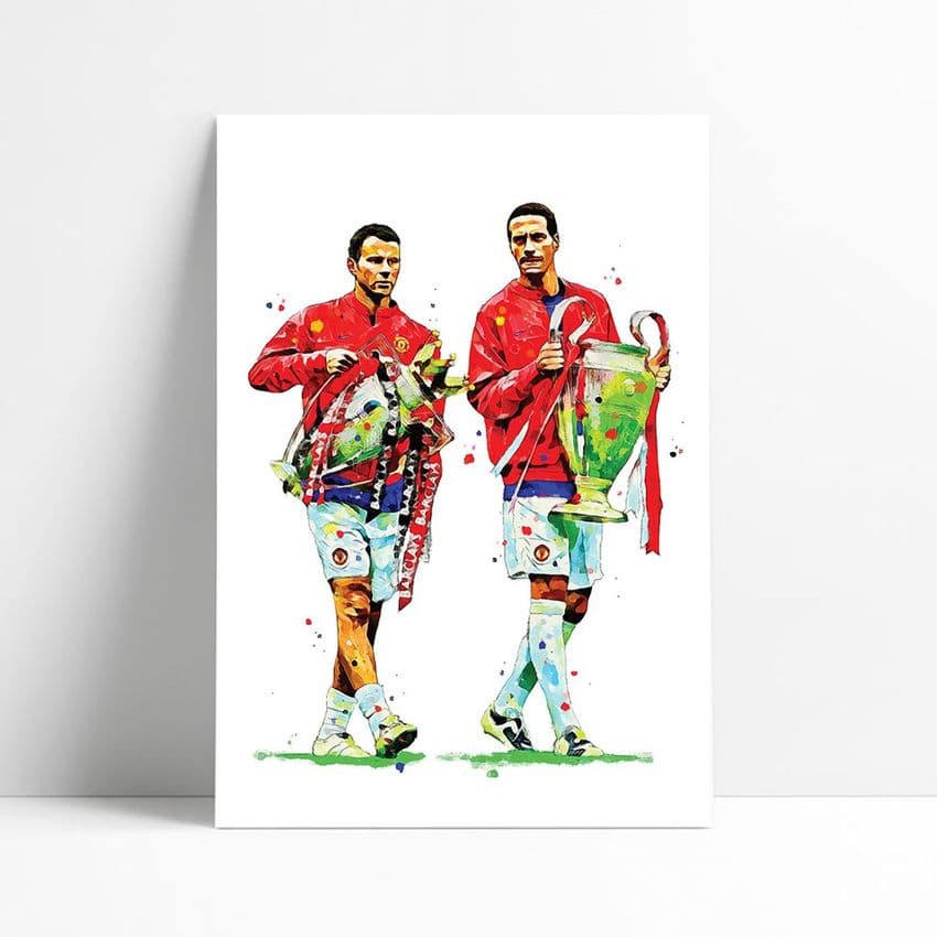 Manchester United | Ryan Giggs | Rio Ferdinand Art Print