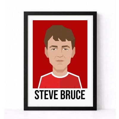 MANCHESTER UNITED | STEVE BRUCE  | MODERN ART PRINT