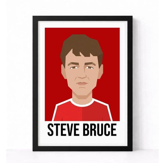 MANCHESTER UNITED | STEVE BRUCE  | MODERN ART PRINT