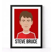 MANCHESTER UNITED | STEVE BRUCE  | MODERN ART PRINT
