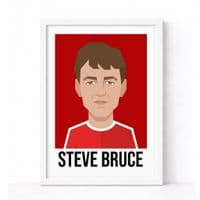 MANCHESTER UNITED | STEVE BRUCE  | MODERN ART PRINT