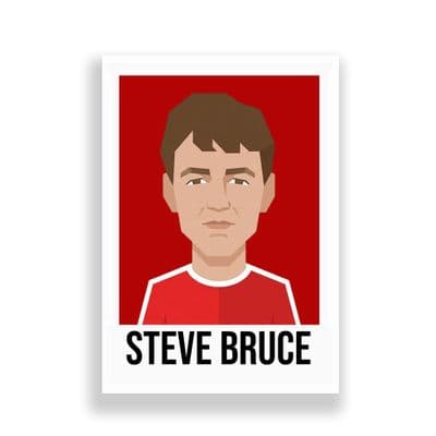 MANCHESTER UNITED | STEVE BRUCE  | MODERN ART PRINT