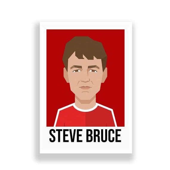 MANCHESTER UNITED | STEVE BRUCE  | MODERN ART PRINT