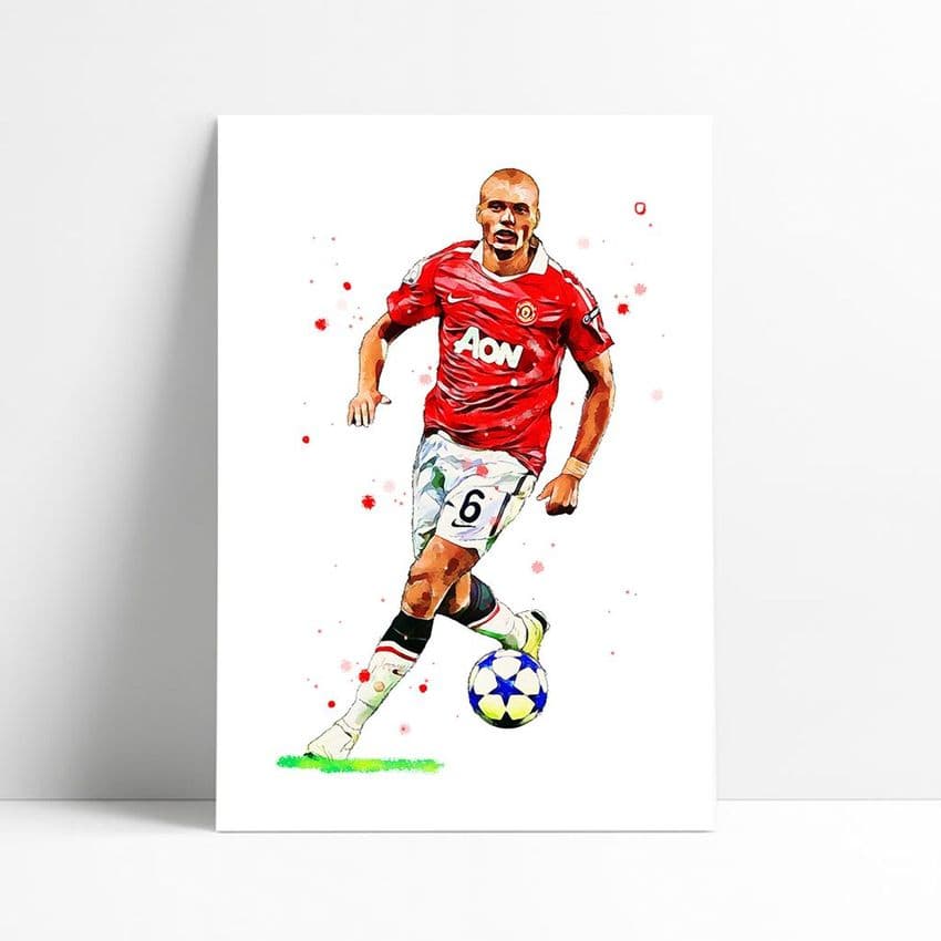 Manchester United | Wes Brown Art Print