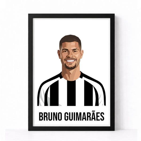 Newcastle United | Bruno GuimarĂ£es Pop Art Print (7)