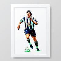 Newcastle United | David Ginola Art Print