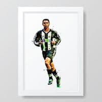 Newcastle United | Nobby Solano Art Print