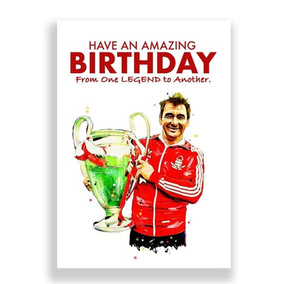 Nottingham Forest Birthday  Card | Brian Clough